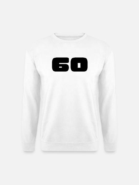 60. 60 JAHRE. 60-JÄHRIGES JUBILÄUM. GEBURTSTAG 60 JAHRE. - Unisex Pullover - Weiß