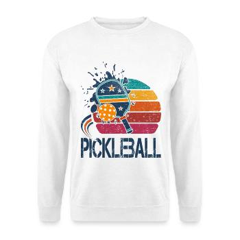 Pickleball - 2 - Unisex Pullover - Weiß - Vorne - Alina (178cm) & Michal (187cm)