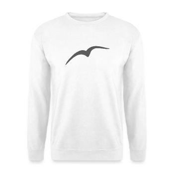 Vogel - Unisex Pullover - Weiß - Vorne - Alina (178cm) & Michal (187cm)