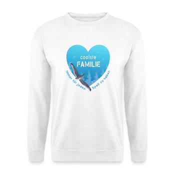 coolste Familie - Unisex Pullover - Weiß - Vorne - Alina (178cm) & Michal (187cm)