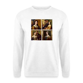 Die Königlichen Majestäten - Unisex Pullover - Weiß - Vorne - Alina (178cm) & Michal (187cm)