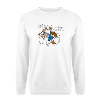 Agecanonix – Sport ist Gesundheit. - Unisex Pullover - Weiß - Vorne - Alina (178cm) & Michal (187cm)