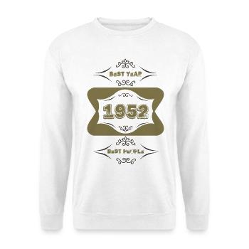 1952 - Unisex Pullover - Weiß - Vorne - Alina (178cm) & Michal (187cm)