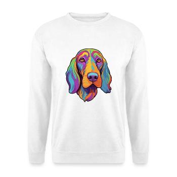 Poitevin Hund Rasse Cartoon Kawaii Illustrati - Unisex Pullover - Weiß - Vorne - Alina (178cm) & Michal (187cm)