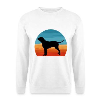 Grand Anglo Francais Tricolore Hundesilhouette - Unisex Pullover - Weiß - Vorne - Alina (178cm) & Michal (187cm)