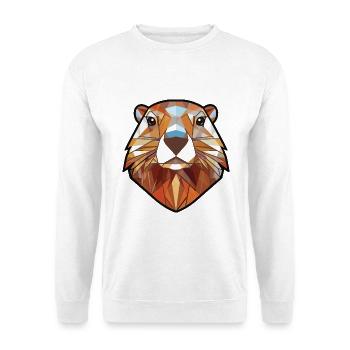 Murmeltier buntes Aquarell Tier Haustier Illustration - Unisex Pullover - Weiß - Vorne - Alina (178cm) & Michal (187cm)