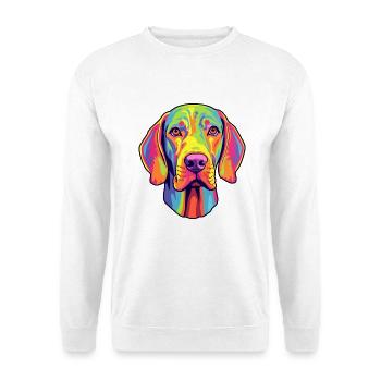 Plott Hund Hund Rasse Cartoon Kawaii Illustration - Unisex Pullover - Weiß - Vorne - Alina (178cm) & Michal (187cm)