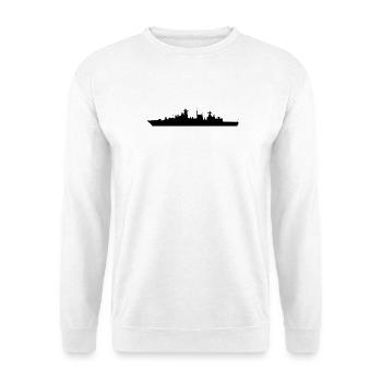 Fregatte Brandenburg Klasse (Black) - Unisex Pullover - Weiß - Vorne - Alina (178cm) & Michal (187cm)