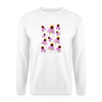 Sonnenhut coneflower - Unisex Pullover - Weiß - Vorne - Alina (178cm) & Michal (187cm)