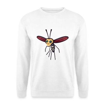 Moskito-Karikatur-Kawaii-Aquarell-Illustration - Unisex Pullover - Weiß - Vorne - Alina (178cm) & Michal (187cm)