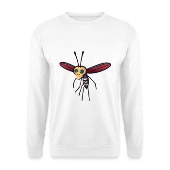 Moskito-Karikatur-Kawaii-Aquarell-Illustration - Unisex Pullover - Weiß - Vorne - Alina (178cm) & Michal (187cm)