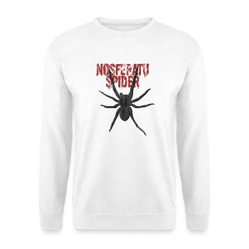 Nosferatu Spinne – Horror - Unisex Pullover - Weiß - Vorne - Alina (178cm) & Michal (187cm)