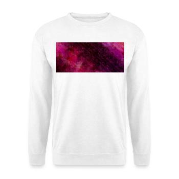 Pink Purple Nebula Wasserfarben - Unisex Pullover - Weiß - Vorne - Alina (178cm) & Michal (187cm)