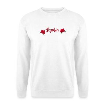 Sophia Geburtstag Sophia - Unisex Pullover - Weiß - Vorne - Alina (178cm) & Michal (187cm)