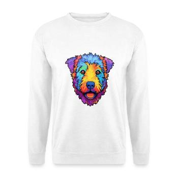 Pumi Hunderasse Cartoon Kawaii Illustration - Unisex Pullover - Weiß - Vorne - Alina (178cm) & Michal (187cm)