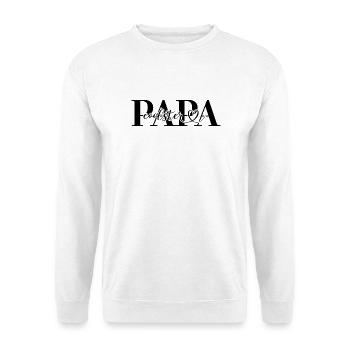 Coolster Papa Vatertag Daddy Cool Motiv - Unisex Pullover - Weiß - Vorne - Alina (178cm) & Michal (187cm)