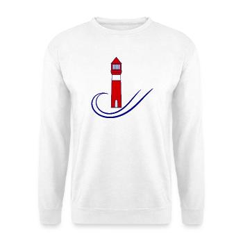 - PHARE. - MEER. OCEAN. NATUR. - Urlaub. REISE - Unisex Pullover - Weiß - Vorne - Alina (178cm) & Michal (187cm)