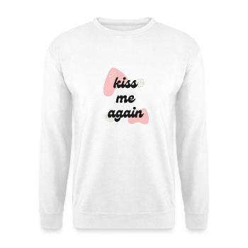 Küss mich wieder LIEBE - Unisex Pullover - Weiß - Vorne - Alina (178cm) & Michal (187cm)