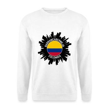 Barrancabermeja Skyline Kolumbien Flagge Reiseziel - Unisex Pullover - Weiß - Vorne - Alina (178cm) & Michal (187cm)