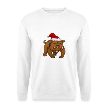 Bulldog - Unisex Pullover - Weiß - Vorne - Alina (178cm) & Michal (187cm)