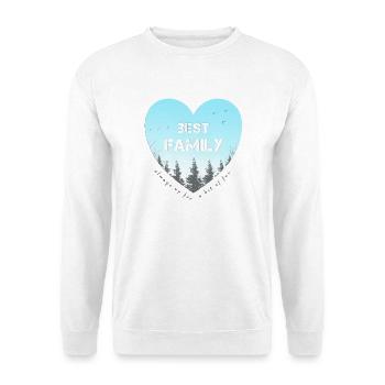 best family - Unisex Pullover - Weiß - Vorne - Alina (178cm) & Michal (187cm)