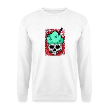 Skelett - Unisex Pullover - Weiß - Vorne - Alina (178cm) & Michal (187cm)