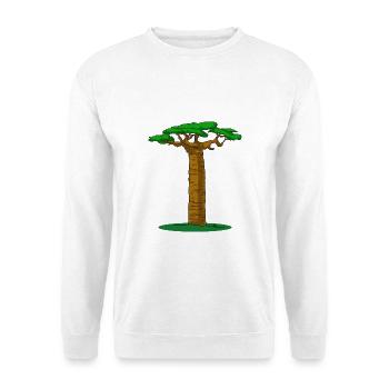Baobab Tree - Unisex Pullover - Weiß - Vorne - Alina (178cm) & Michal (187cm)