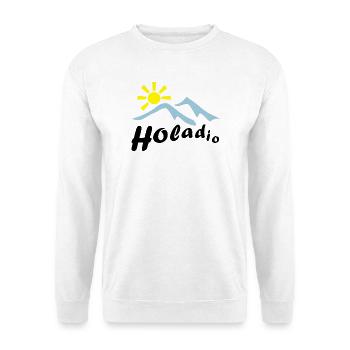 holadio - Unisex Pullover - Weiß - Vorne - Alina (178cm) & Michal (187cm)