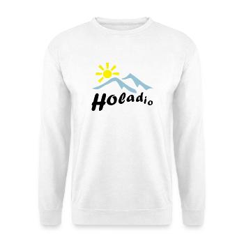 holadio - Unisex Pullover - Weiß - Vorne - Alina (178cm) & Michal (187cm)