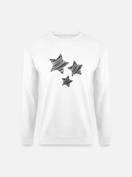 STERN. STERN. STERNE. FEST. JAHRESTAG. WEIHNACHTEN - Unisex Pullover - Weiß
