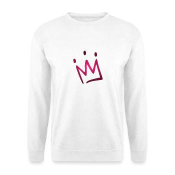 Krone Rosa - Unisex Pullover - Weiß - Vorne - Alina (178cm) & Michal (187cm)