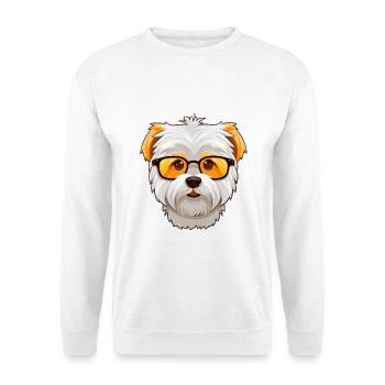 West Highland White Terrier Hunderasse Aquarell C - Unisex Pullover - Weiß - Vorne - Alina (178cm) & Michal (187cm)