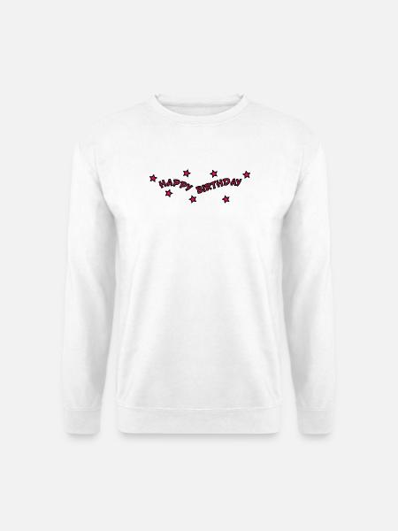 GEBURTSTAG. HAPPY BIRTHDAY. ALLES GUTE ZUM GEBURTSTAG. - Unisex Pullover - Weiß