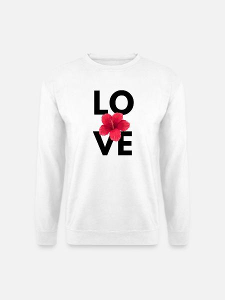 Love Flower T-Shirt - Unisex Pullover - Weiß