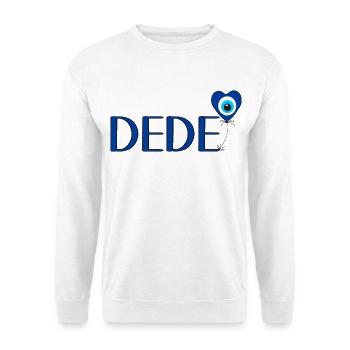 Dede mit Nazar Luftballon - Unisex Pullover - Weiß - Vorne - Alina (178cm) & Michal (187cm)