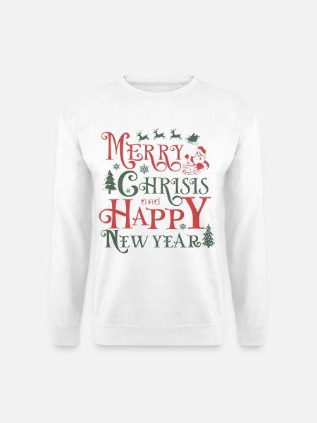 Frohe Krise und einen guten Rutsch ins neue Jahr - Unisex Pullover - Weiß