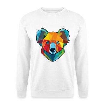 Koala Buntes Aquarell Tier Haustier Illustration - Unisex Pullover - Weiß - Vorne - Alina (178cm) & Michal (187cm)