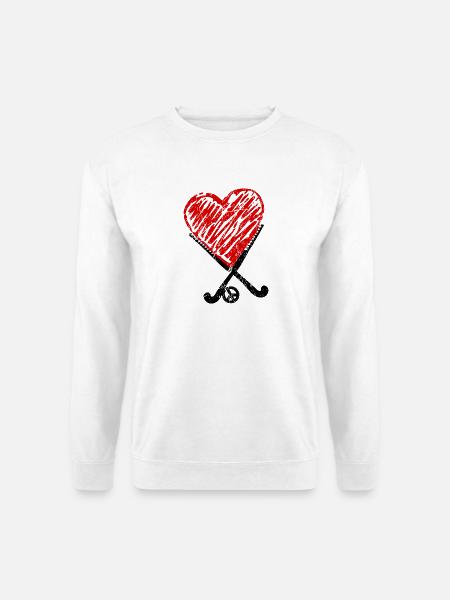 Feldhockey LOVE cooles Geschenk - Unisex Pullover - Weiß