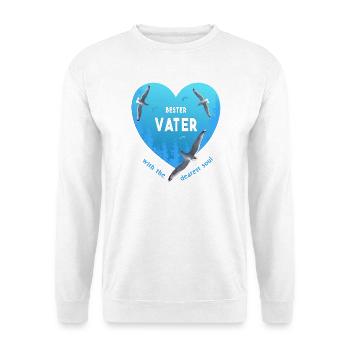 bester Vater - Unisex Pullover - Weiß - Vorne - Alina (178cm) & Michal (187cm)