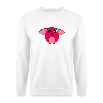 Knuffig, süß und plüschig - Unisex Pullover - Weiß - Vorne - Alina (178cm) & Michal (187cm)