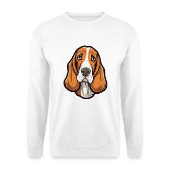 Poitevin Hund Rasse Cartoon Kawaii Illustrati - Unisex Pullover - Weiß - Vorne - Alina (178cm) & Michal (187cm)