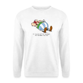 Asterix If You Can Not Do Best - Unisex Pullover - Weiß - Vorne - Alina (178cm) & Michal (187cm)