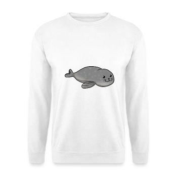 Robbe - Unisex Pullover - Weiß - Vorne - Alina (178cm) & Michal (187cm)