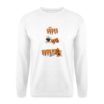Süßes oder Saures suesses oder saures - Unisex Pullover - Weiß - Vorne - Alina (178cm) & Michal (187cm)