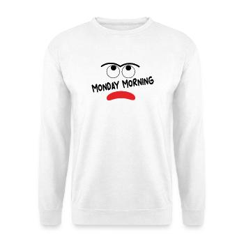 Monday Morning - Unisex Pullover - Weiß - Vorne - Alina (178cm) & Michal (187cm)