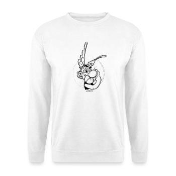 Asterix & Obelix Der Gallier - Unisex Pullover - Weiß - Vorne - Alina (178cm) & Michal (187cm)