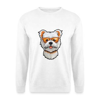 West Highland White Terrier Hunderasse Aquarell C - Unisex Pullover - Weiß - Vorne - Alina (178cm) & Michal (187cm)