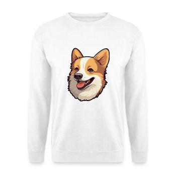 Norwegische Lundehund Hunderasse Aquarell Cartoon K - Unisex Pullover - Weiß - Vorne - Alina (178cm) & Michal (187cm)