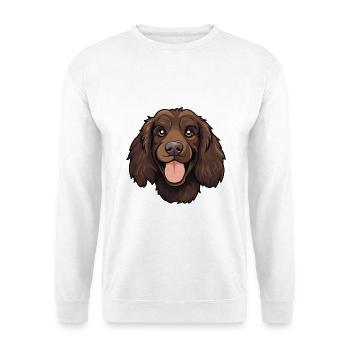 Boykin Spaniel Hunderasse Aquarell Karikatur Kawaii - Unisex Pullover - Weiß - Vorne - Alina (178cm) & Michal (187cm)