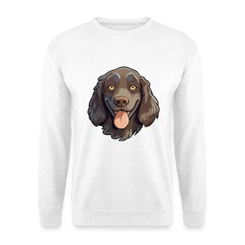 American Water Spaniel Hunderasse Aquarell Cartoo - Unisex Pullover - Weiß - Vorne - Alina (178cm) & Michal (187cm)